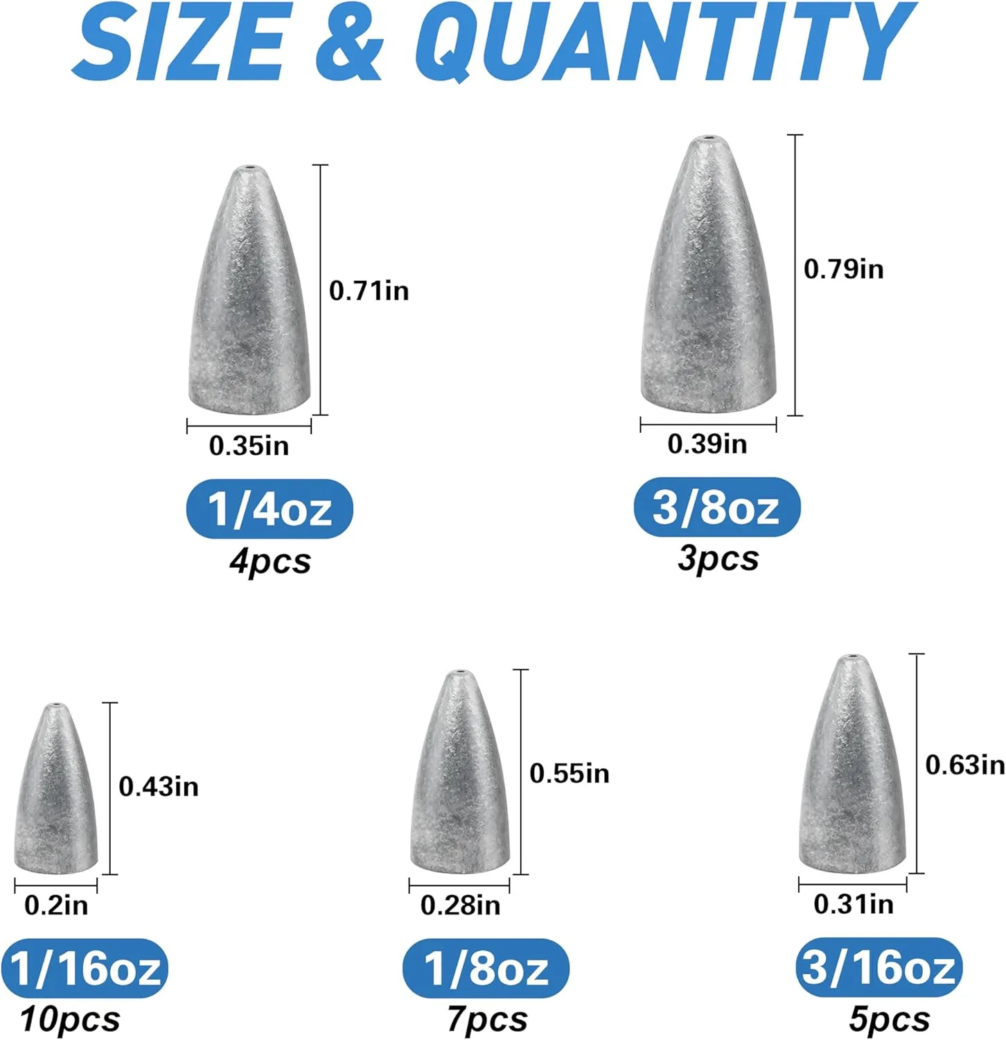 AGOOL Bullet Sinkers Fishing Weights Slip Sinkers Kit, 29/83pcs Worm Weights for Bass Fishing Carolina Rig Texas Rig with A Handy Box Saltwater Freshwater