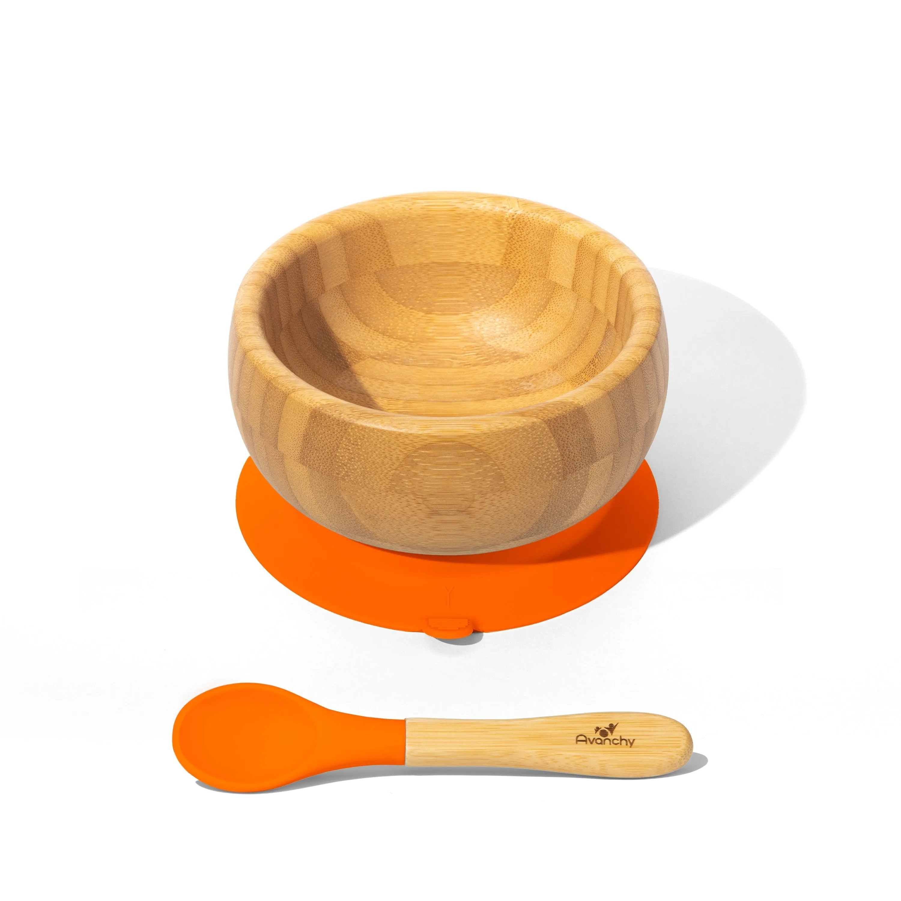 Avanchy Bamboo Baby Bowl & Spoon - Blue