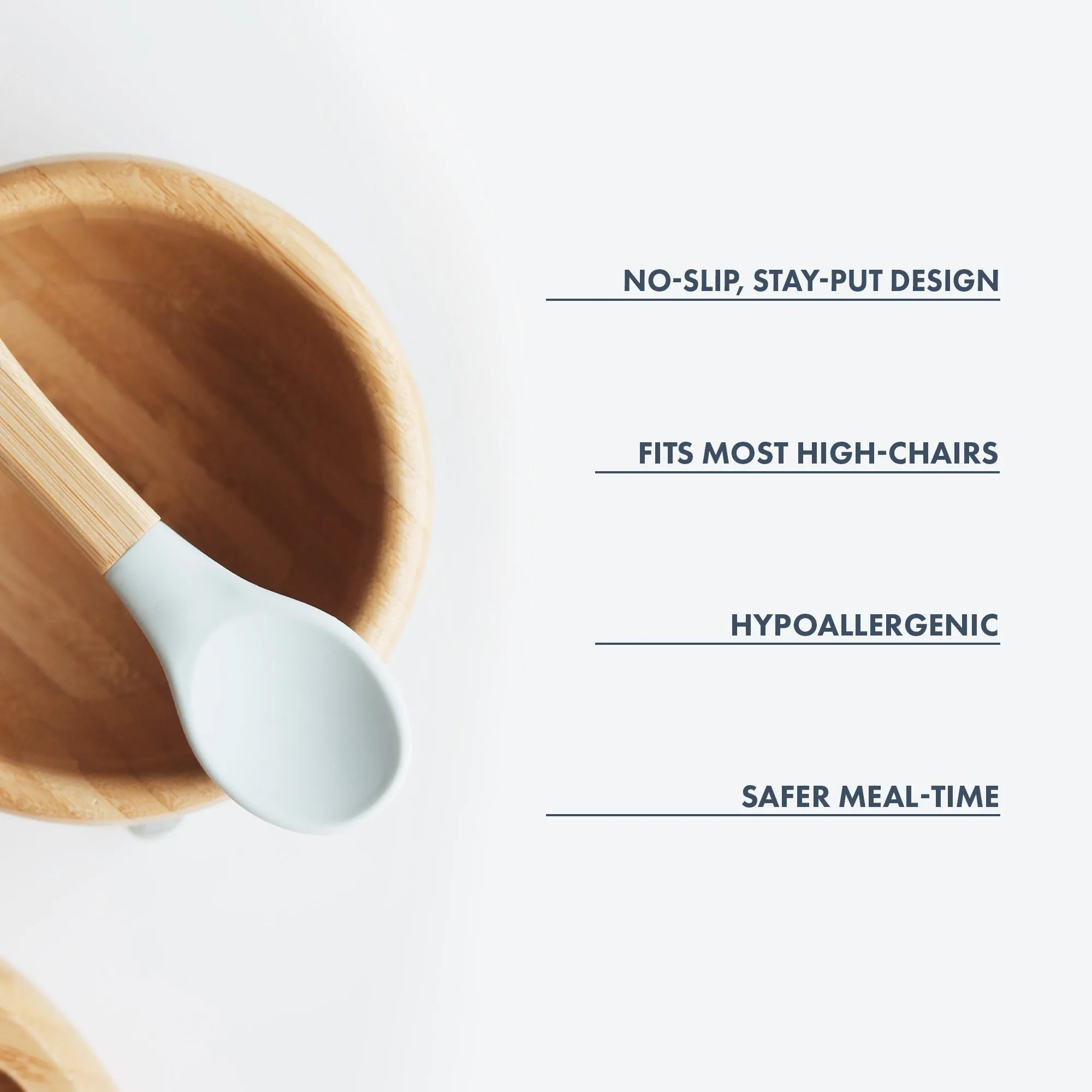 Avanchy Bamboo Baby Bowl & Spoon - Blue