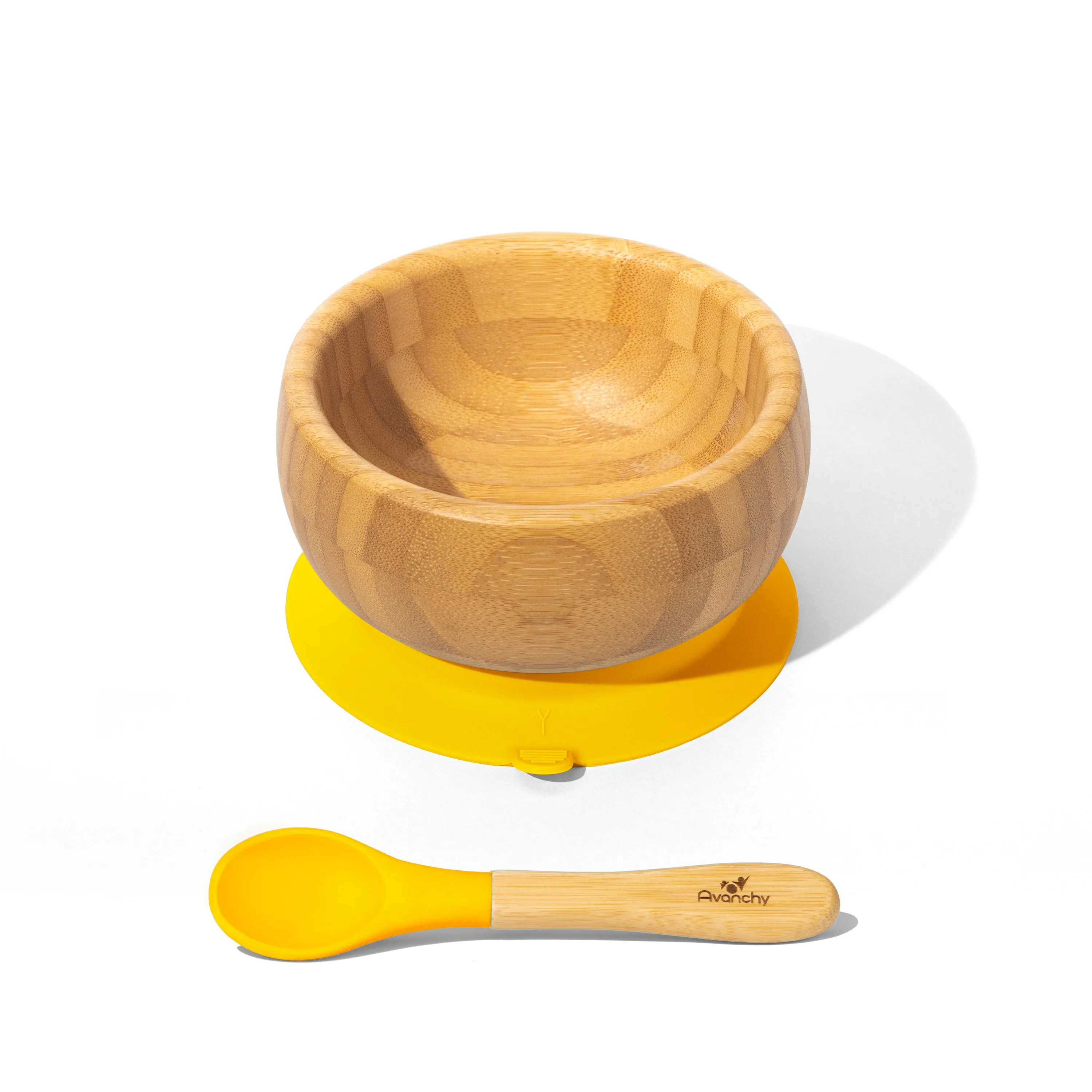 Avanchy Bamboo Baby Bowl & Spoon - Green