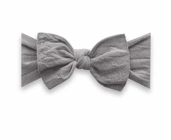 Baby Bling Bows Shimmer Knot--Silver