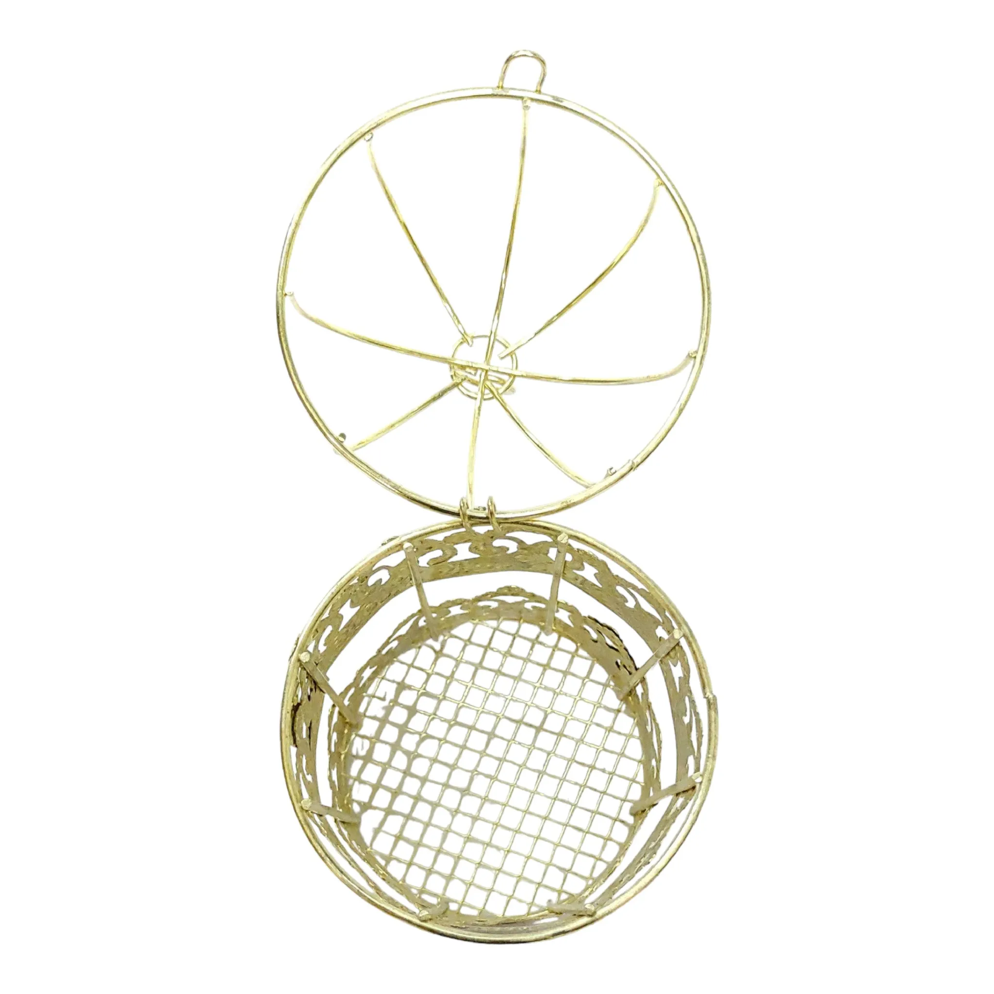 Beautiful multi purpose Metal Cage for DIY Craft or Decoration (Gold)