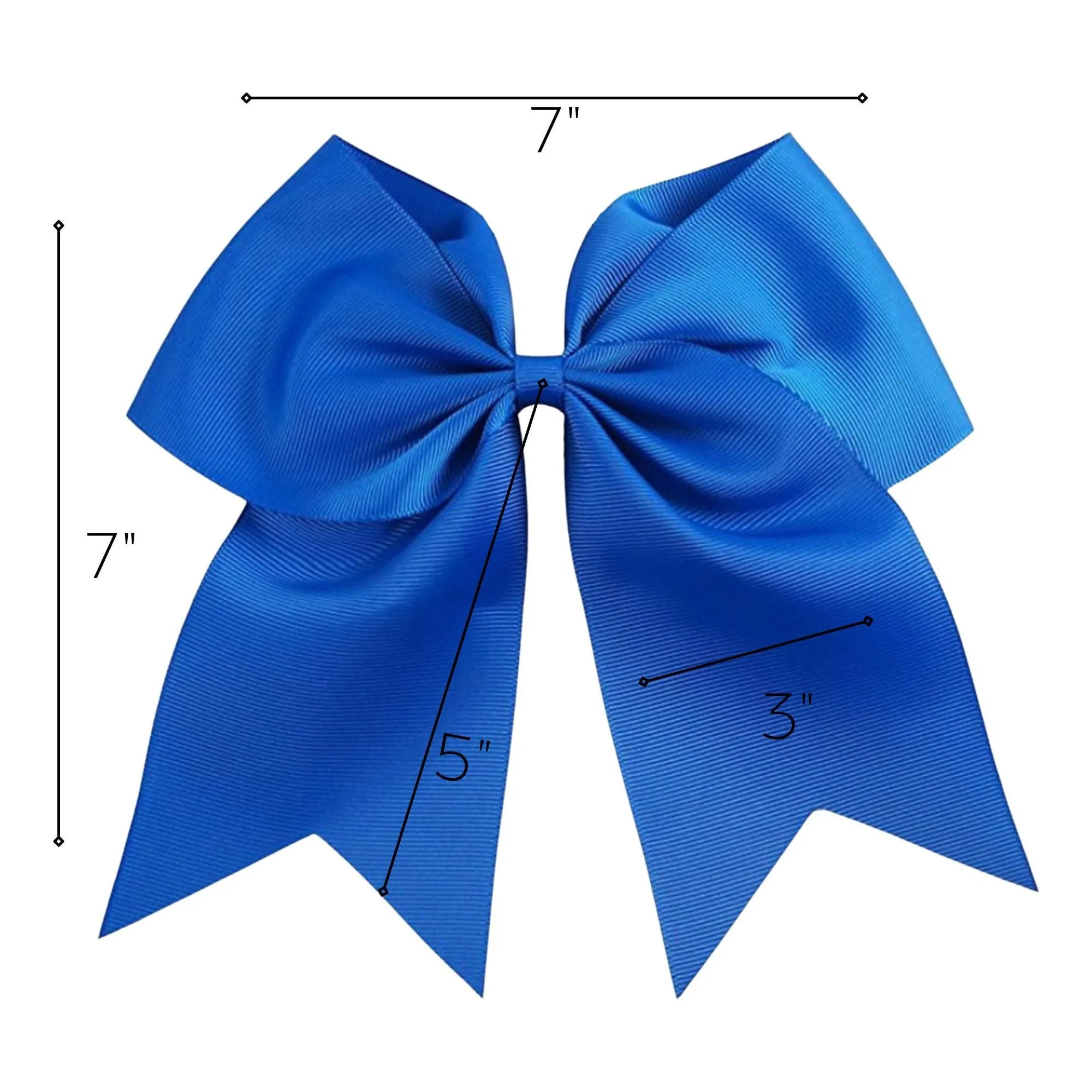 Blue Clip Hair Bows - 10 Pack