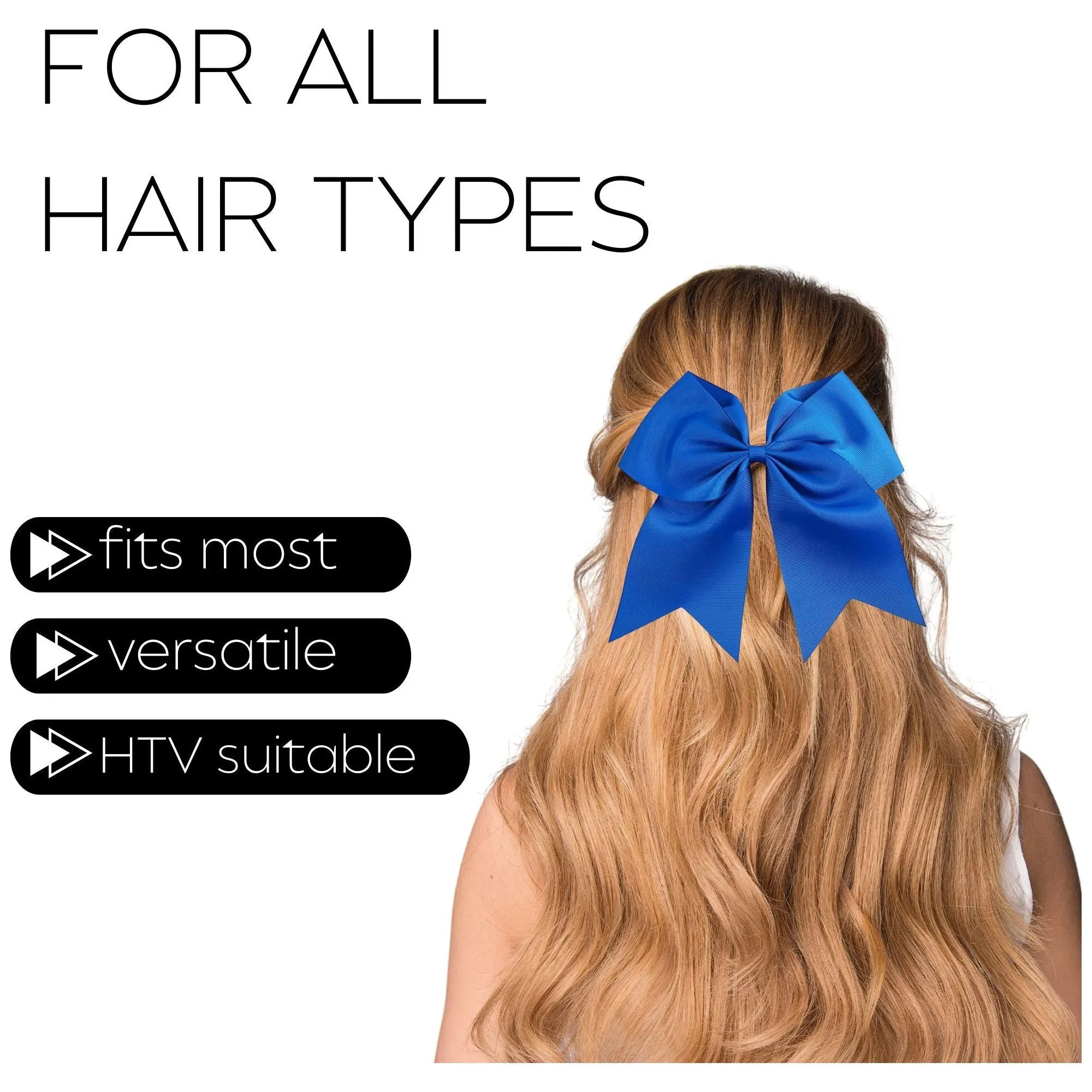 Blue Clip Hair Bows - 10 Pack