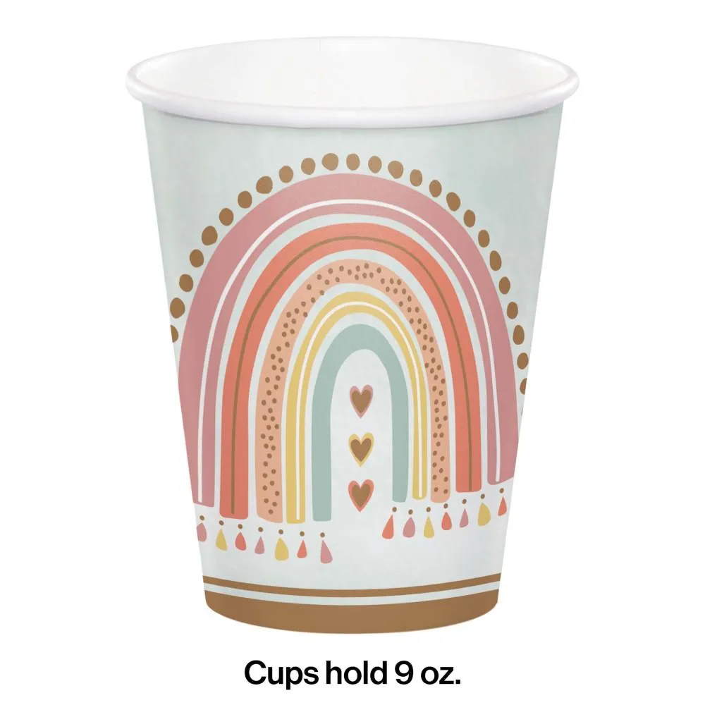 Boho Rainbow Hot/Cold Cup 9Oz (8/Pkg)