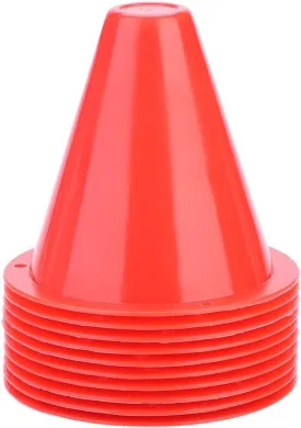 Bright Color Soccer Cone, Durable 10-Piece Soccer Marker, Training Cone, Games for Soccer Training for Boys(red)