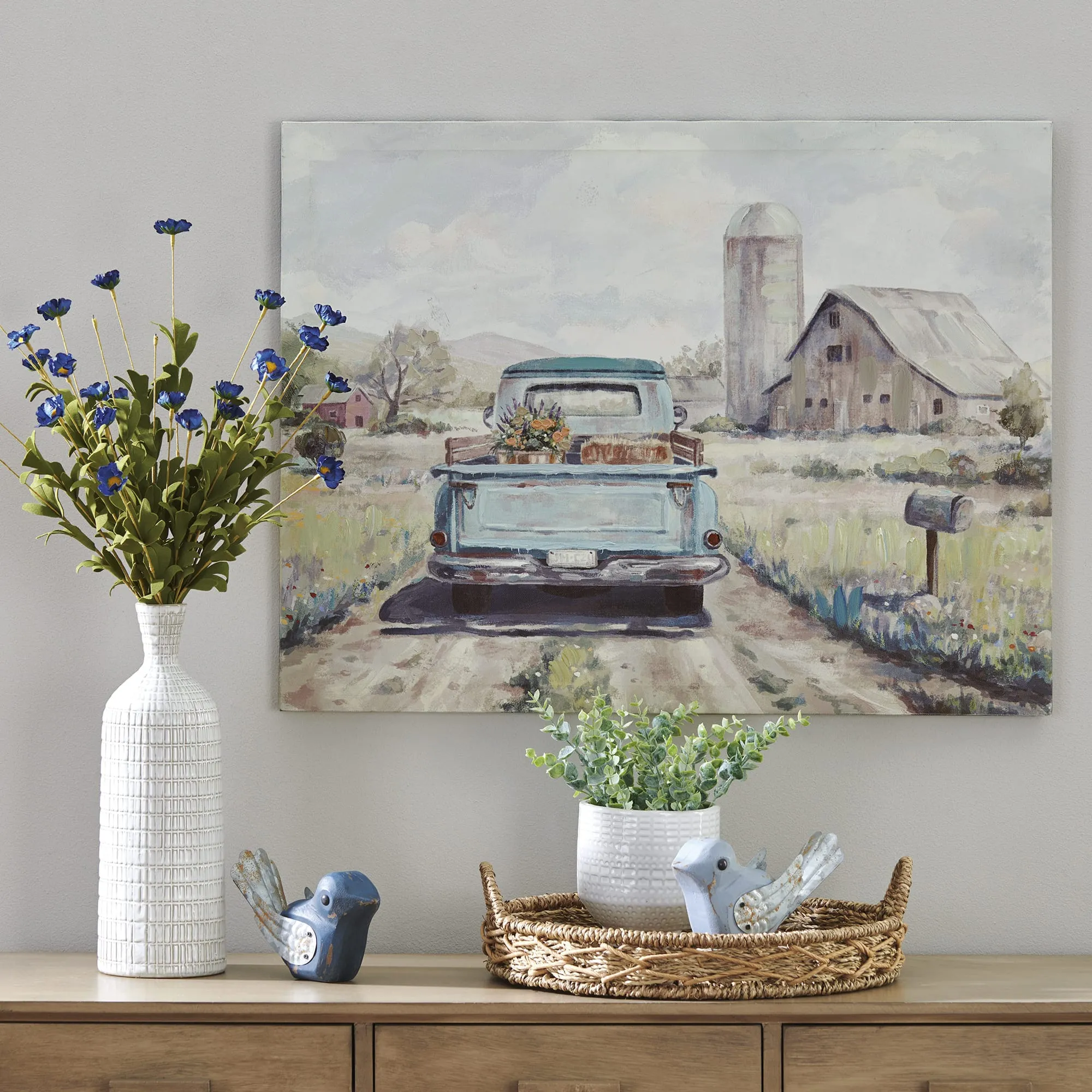 Brilliant Blue Floral Pick Set
