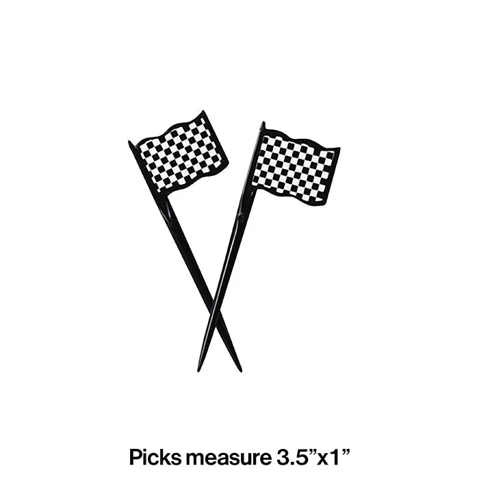 Bulk Black & White Check Picks (144 per Case)