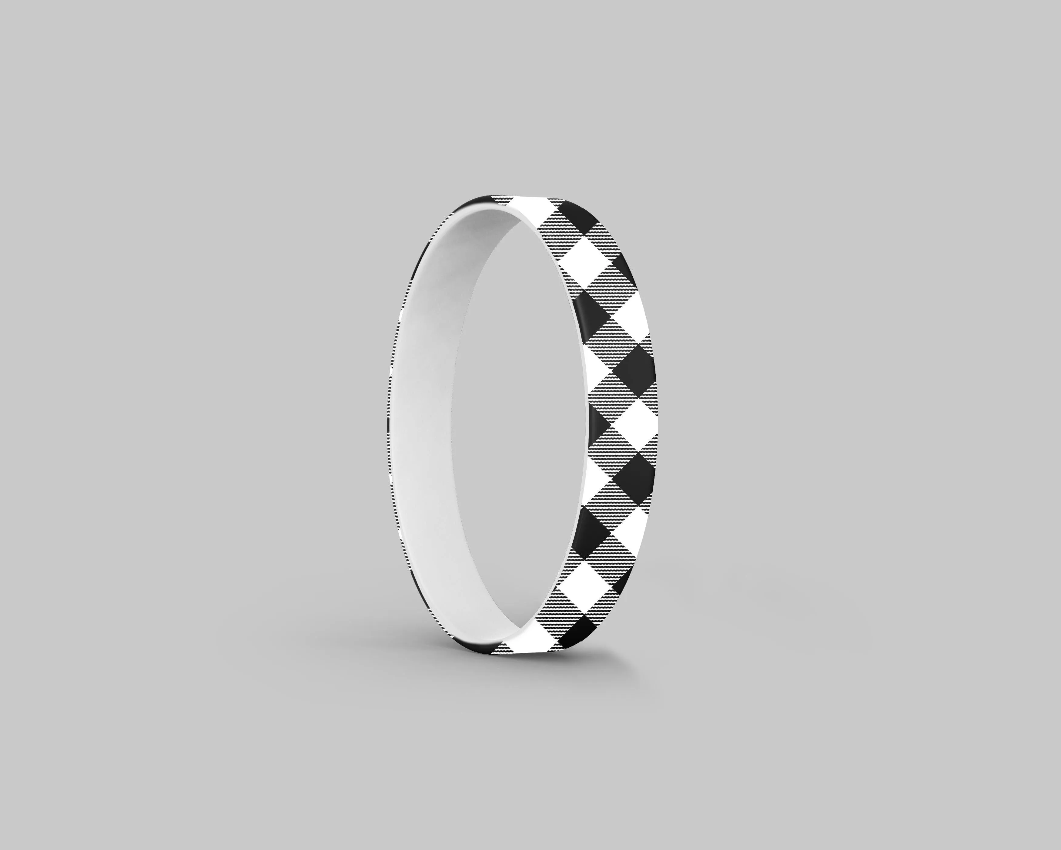 Bull Plaid Silicone Bracelet Stack Two Colors Available