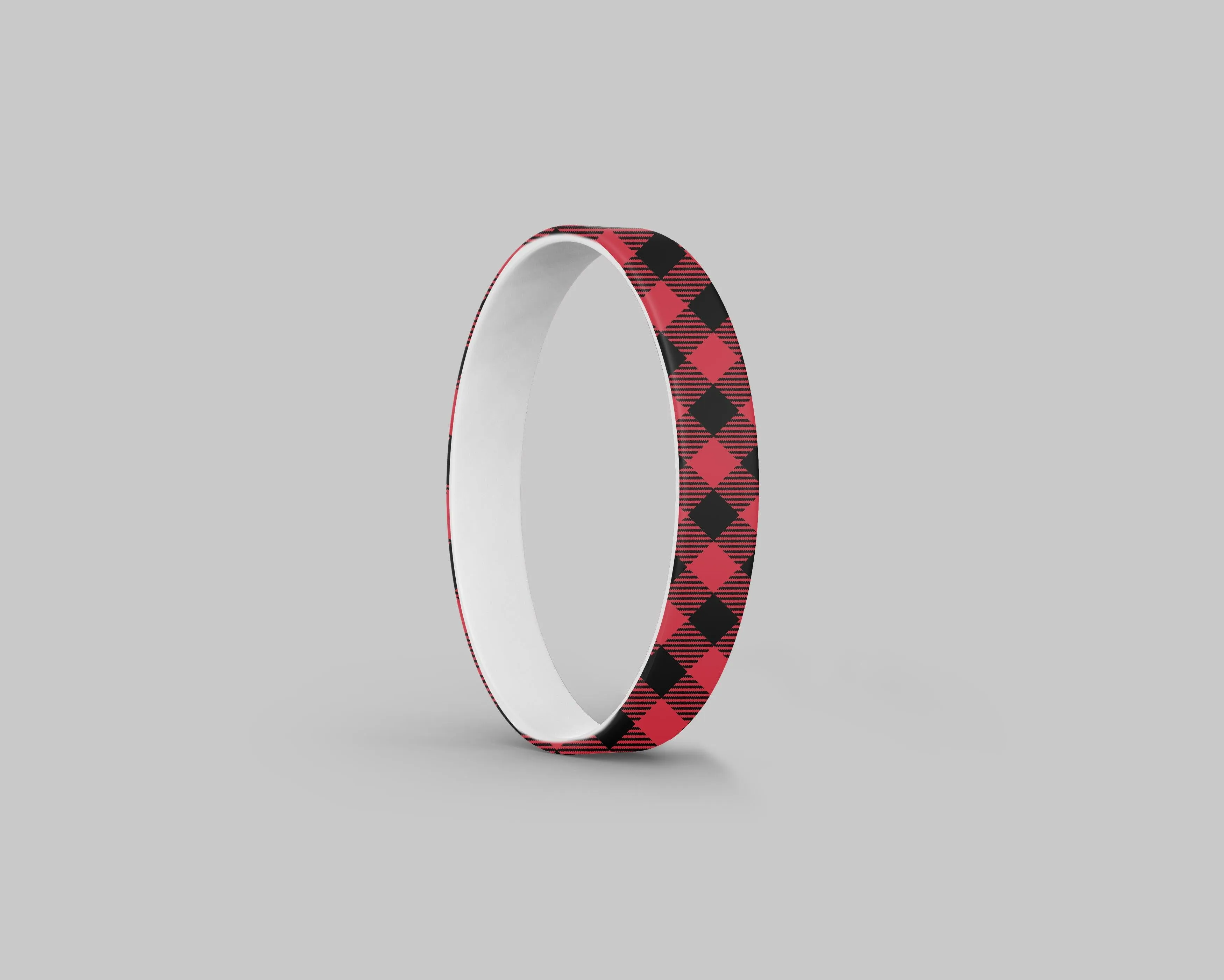 Bull Plaid Silicone Bracelet Stack Two Colors Available