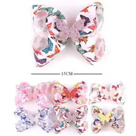 Butterfly Print Hair Bow 4043 (12 units)