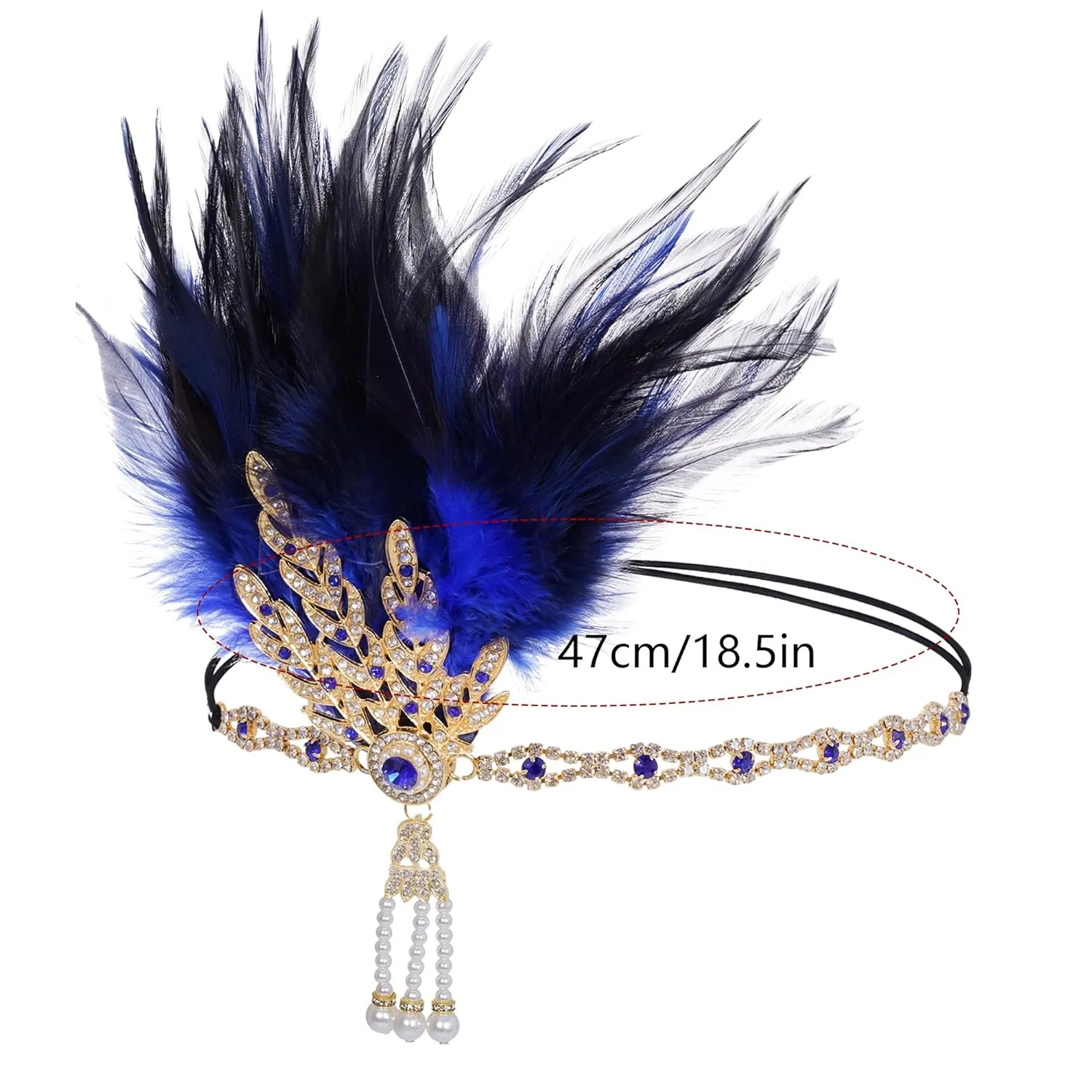 choyaxo Flapper Headband Roaring 20s Headpiece Great Gatsby Headpiece for Women