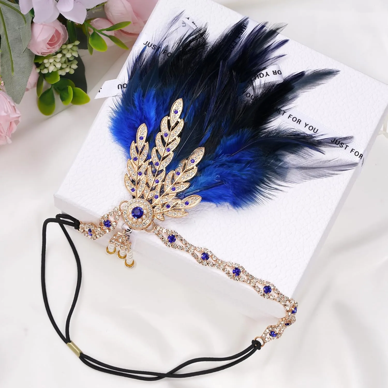 choyaxo Flapper Headband Roaring 20s Headpiece Great Gatsby Headpiece for Women