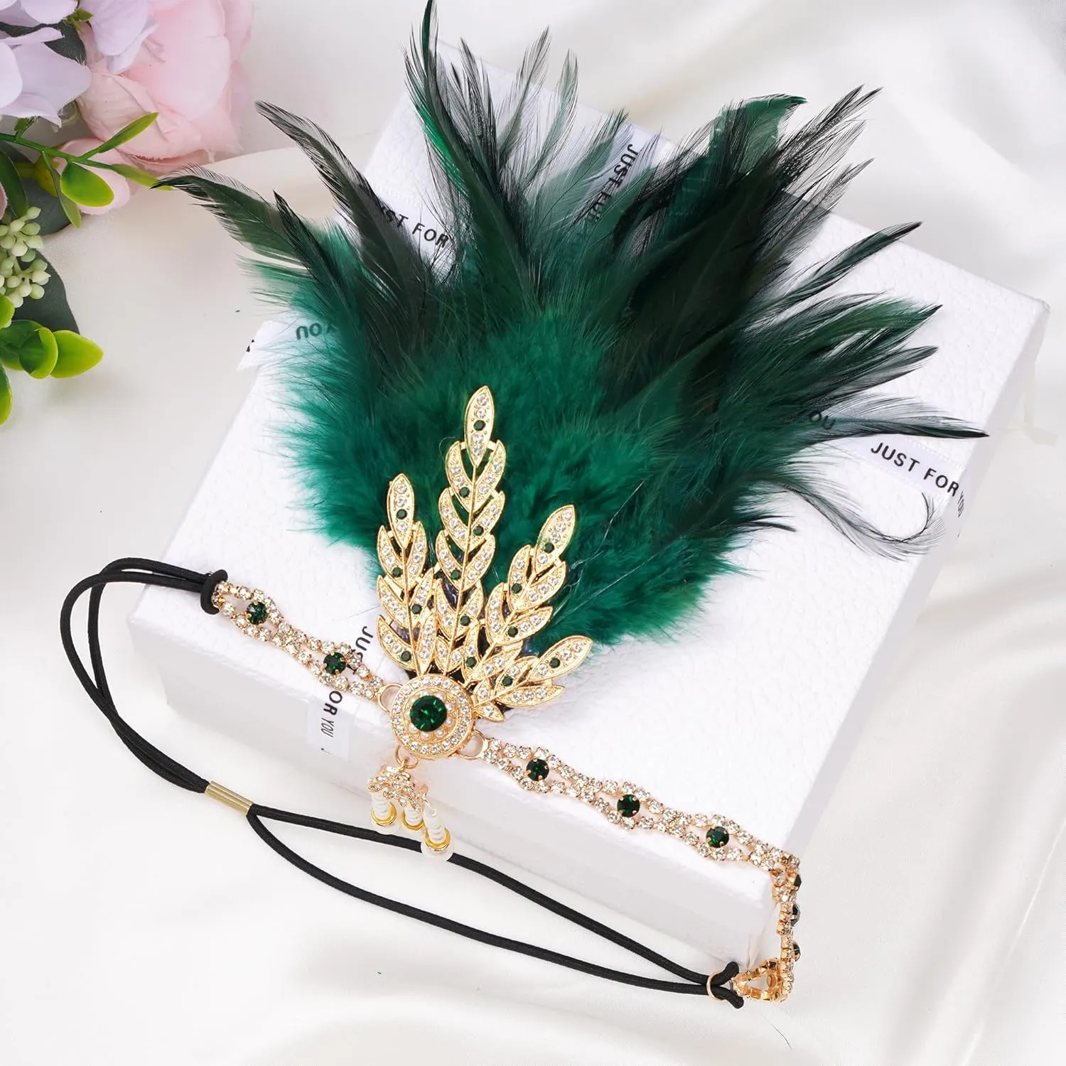 choyaxo Flapper Headband Roaring 20s Headpiece Great Gatsby Headpiece for Women