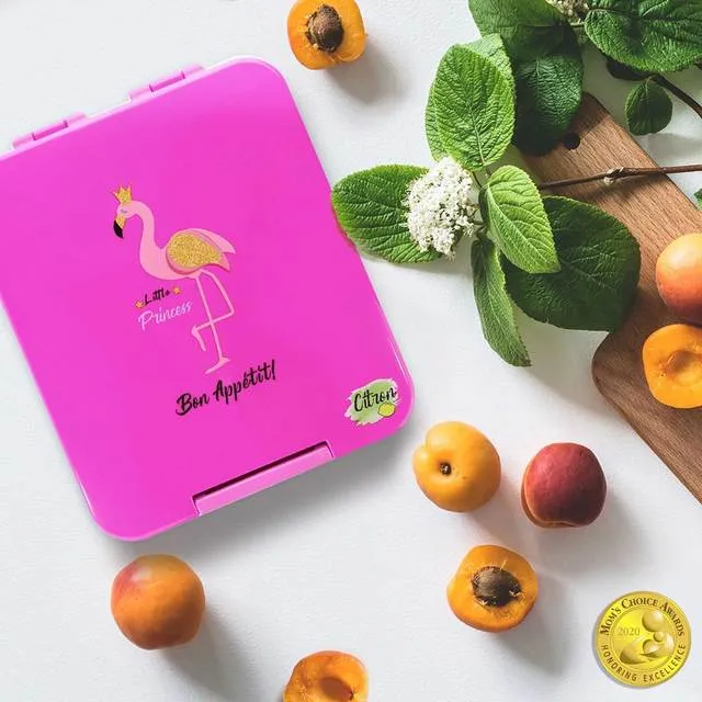 Citron Bento Snack Box With Sandwich Cutter   Picks - Flamingo