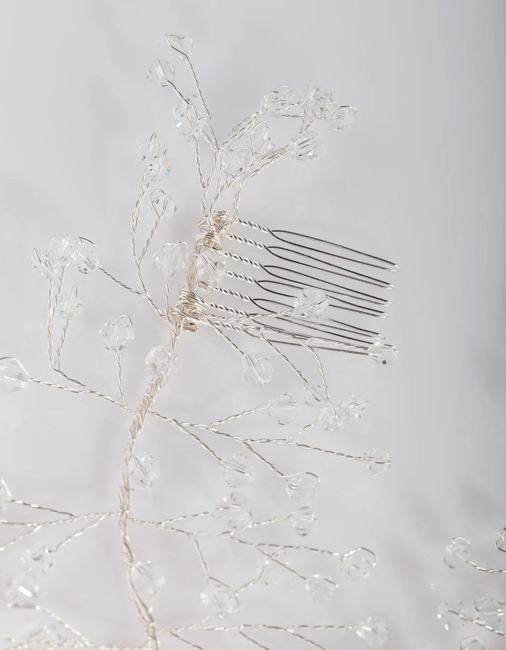 Clear Beaded Hair Vine