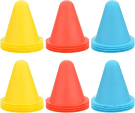 CM Pack of 24 Sport Training Plastic Marker Cone for Soccer Basketball Bike, 3 inches, Random Colors