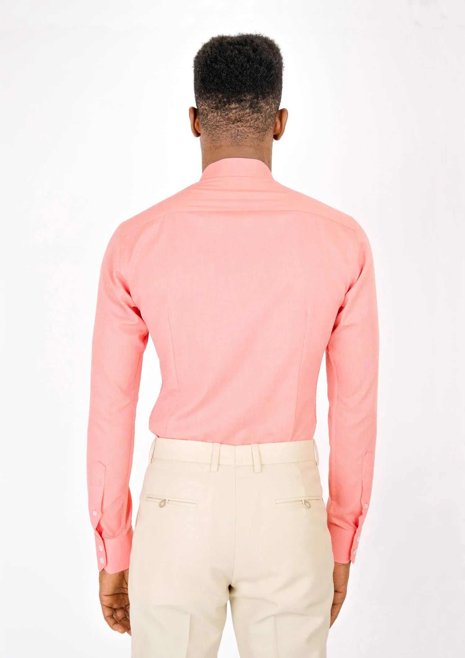 Coral Egyptian Cotton Broadcloth Shirt