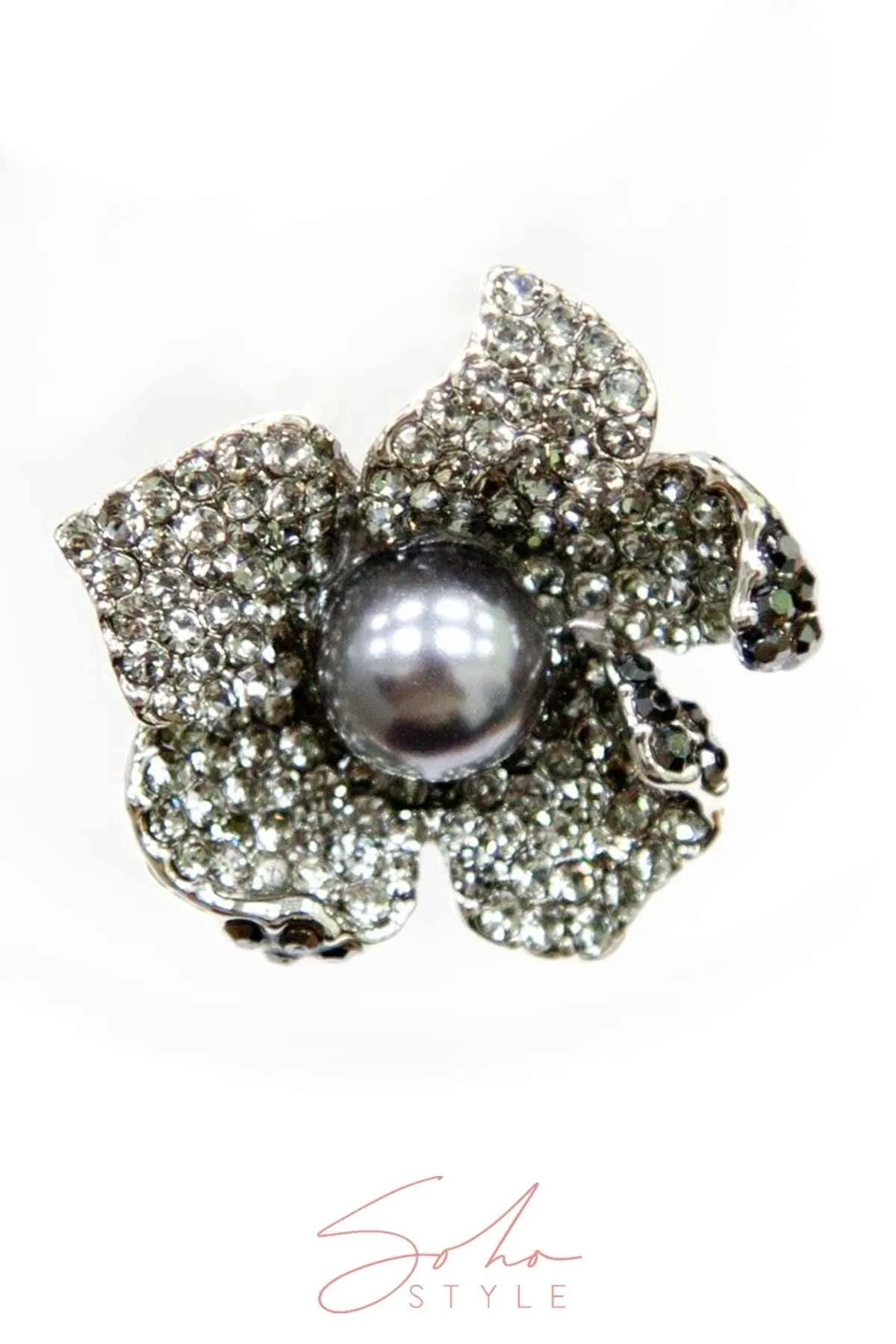 Crystal Flower Hair Stick