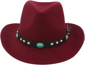 Fedora Hats for Men Women Wide Brim Hat Dress Panama Hats Fall Winter Bowler Hat