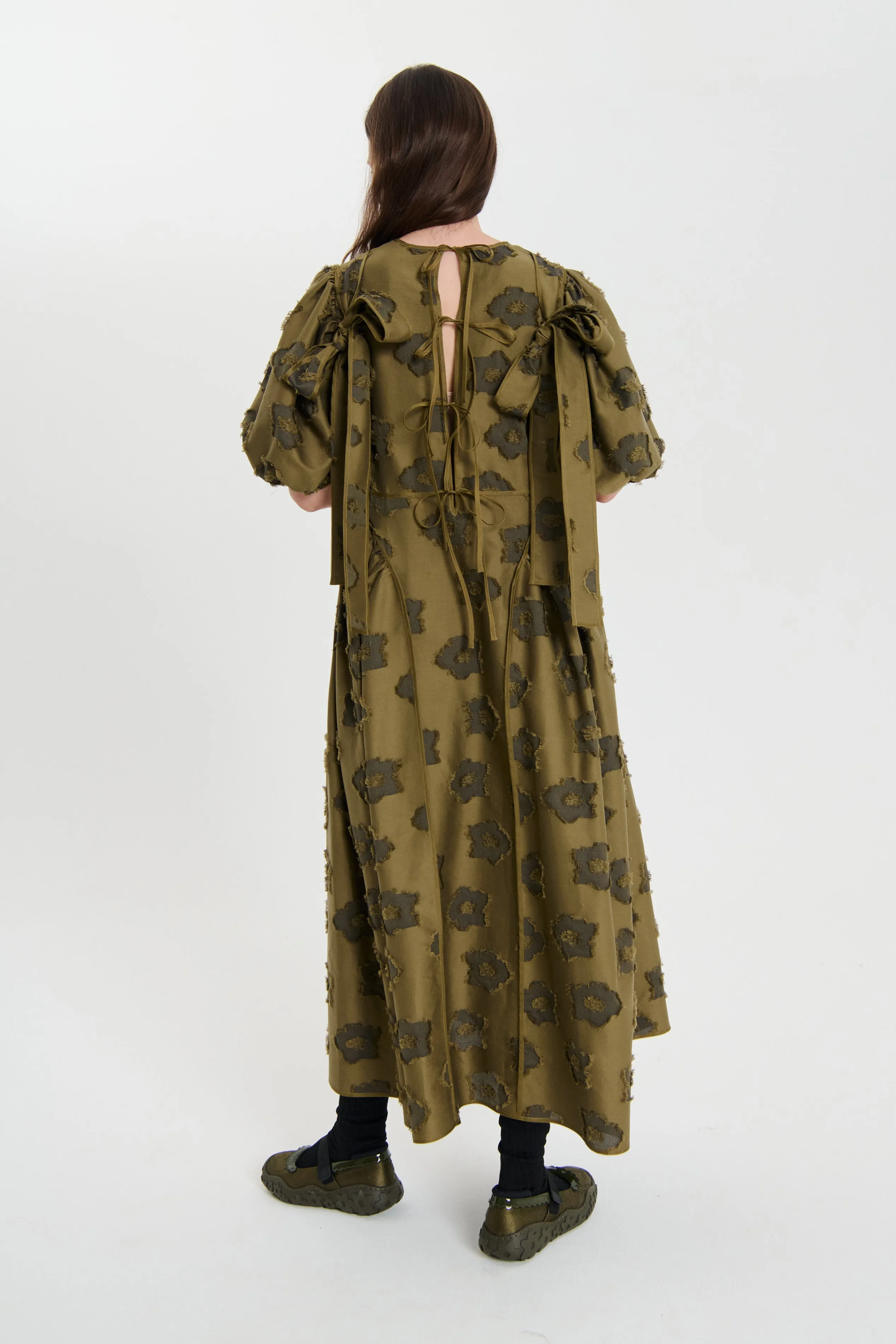 FINNEGAN | DRESS ARPINA FIL-COUPÉ OLIVE