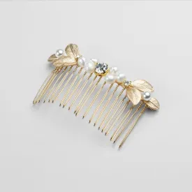 Floral Pearl & Crystal Hair Comb