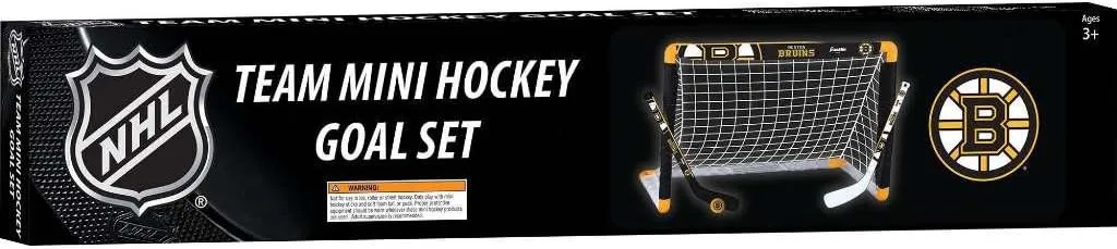 Franklin Sports NHL Mini Hockey Set - Kids Indoor Knee Hockey Goal, Ball,   2 Stick Combo - Youth Team Indoor Toy Set - Official - Ages 3 