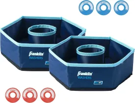 Franklin Sports Washer Toss Game Set - Outdoor Washers Set with Targets   Washers - Perfect for Lawn, Beach   More - Classic Outside   Tailgate Game