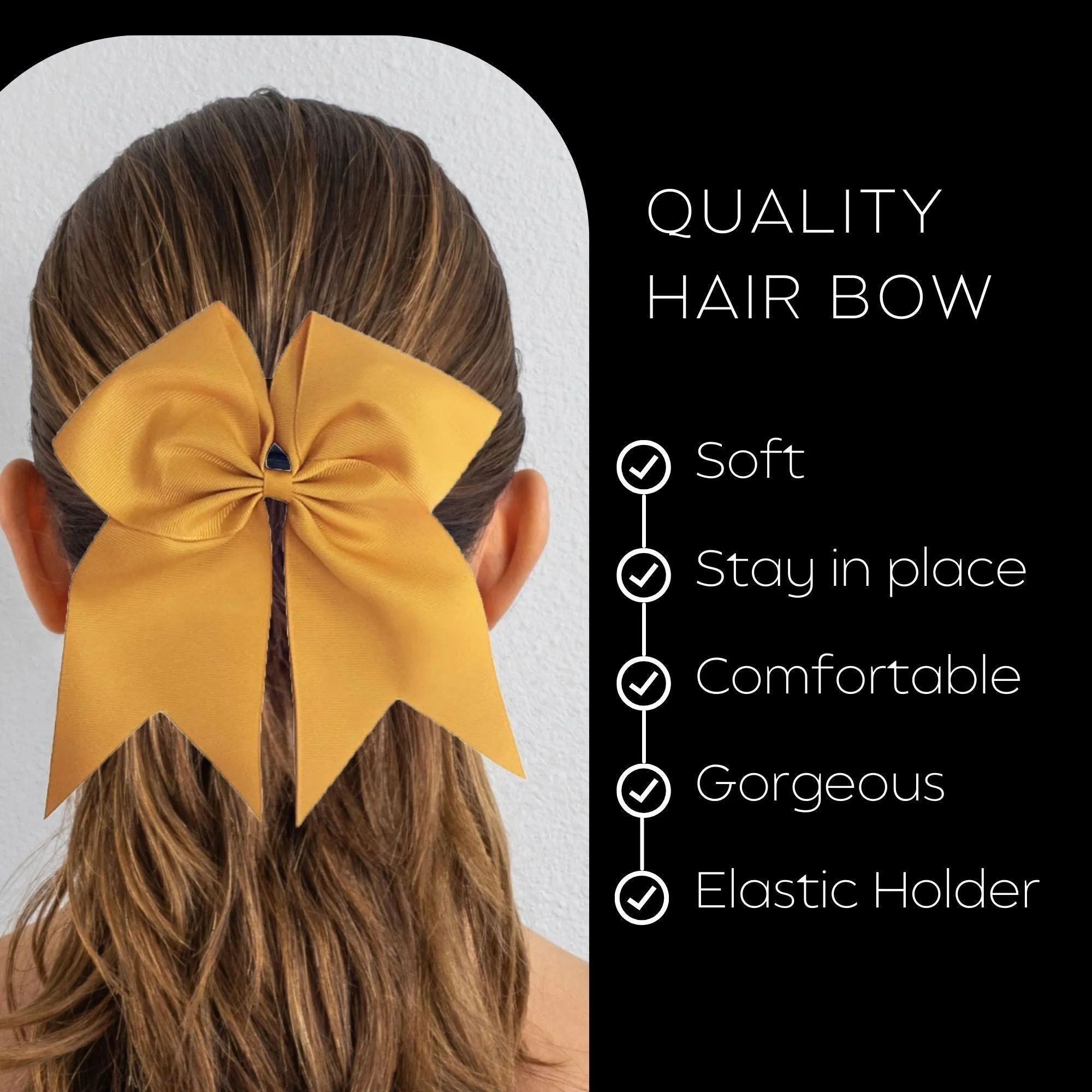 Gold Clip Hair Bow