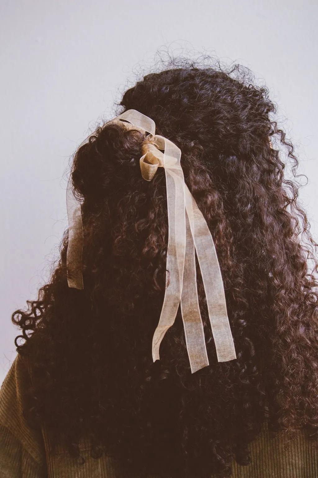 Golden Shimmer Bow Hair Tie