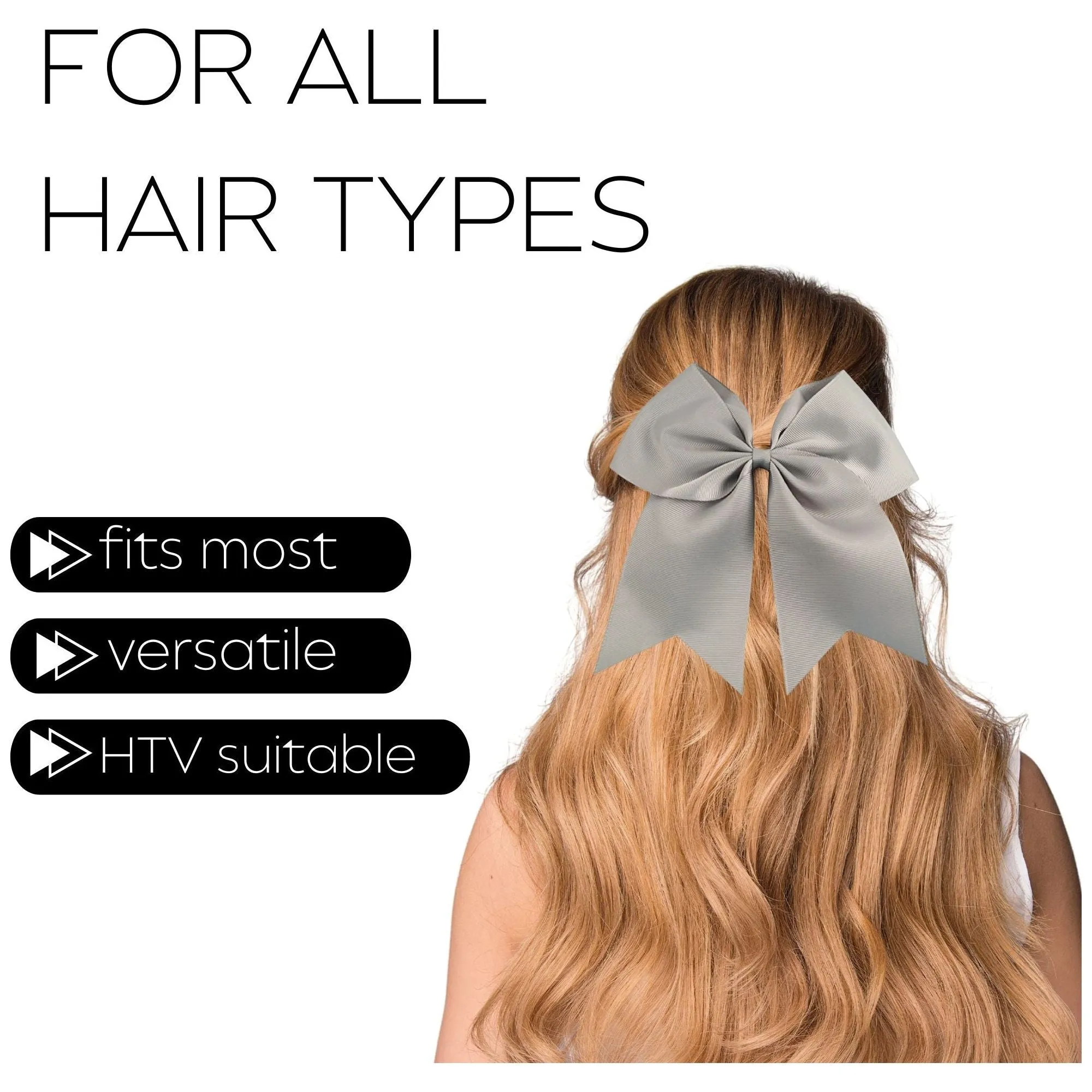 Gray Clip Hair Bow