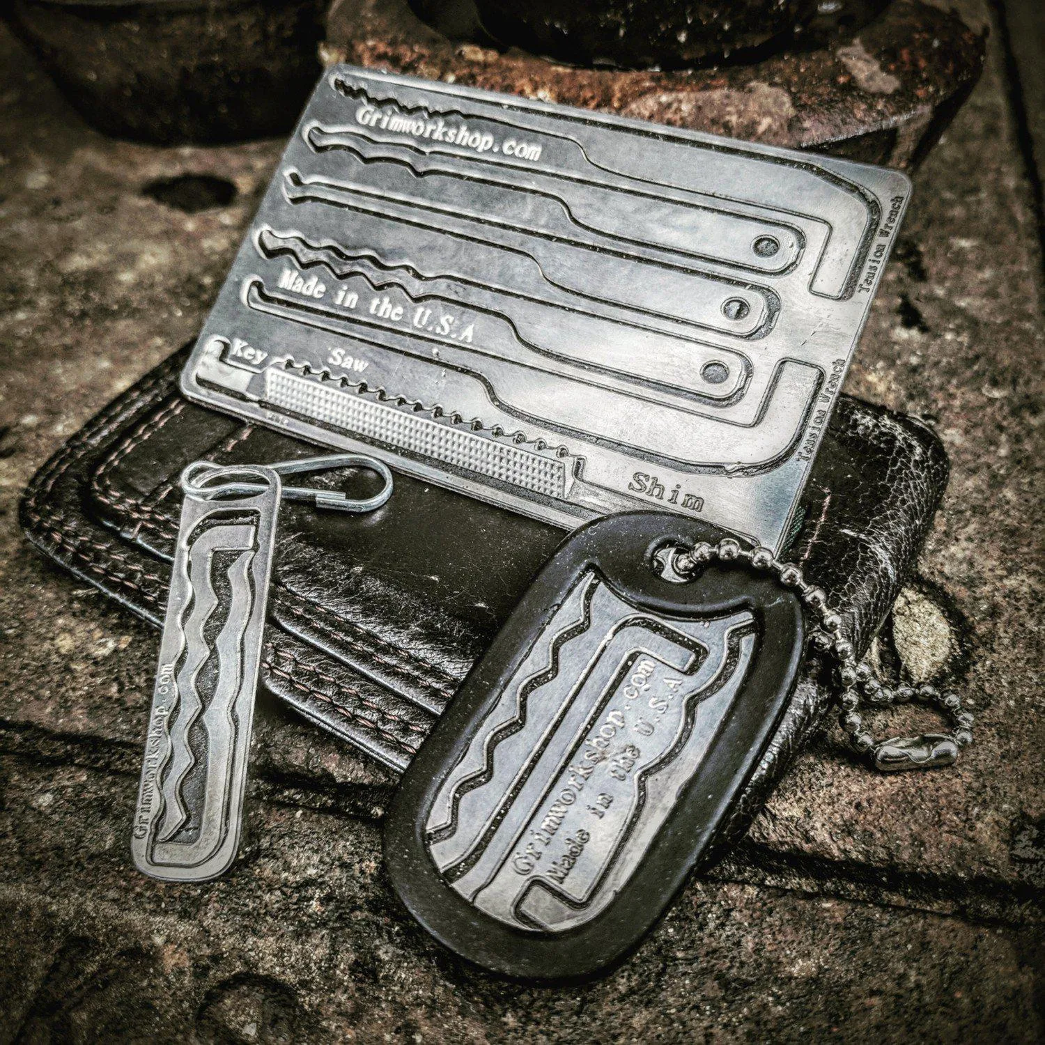 Grim Key Dog Tag: Tactical Lock Pick Set