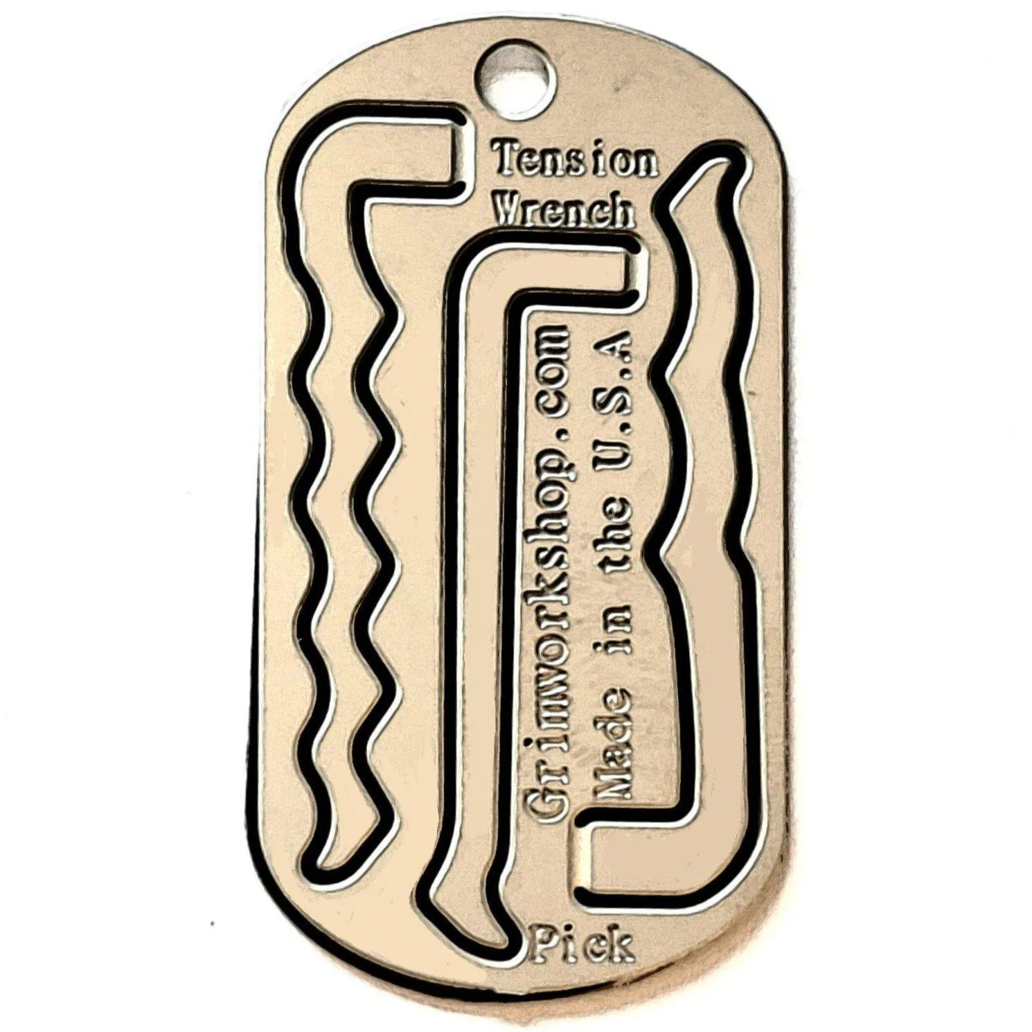 Grim Key Dog Tag: Tactical Lock Pick Set