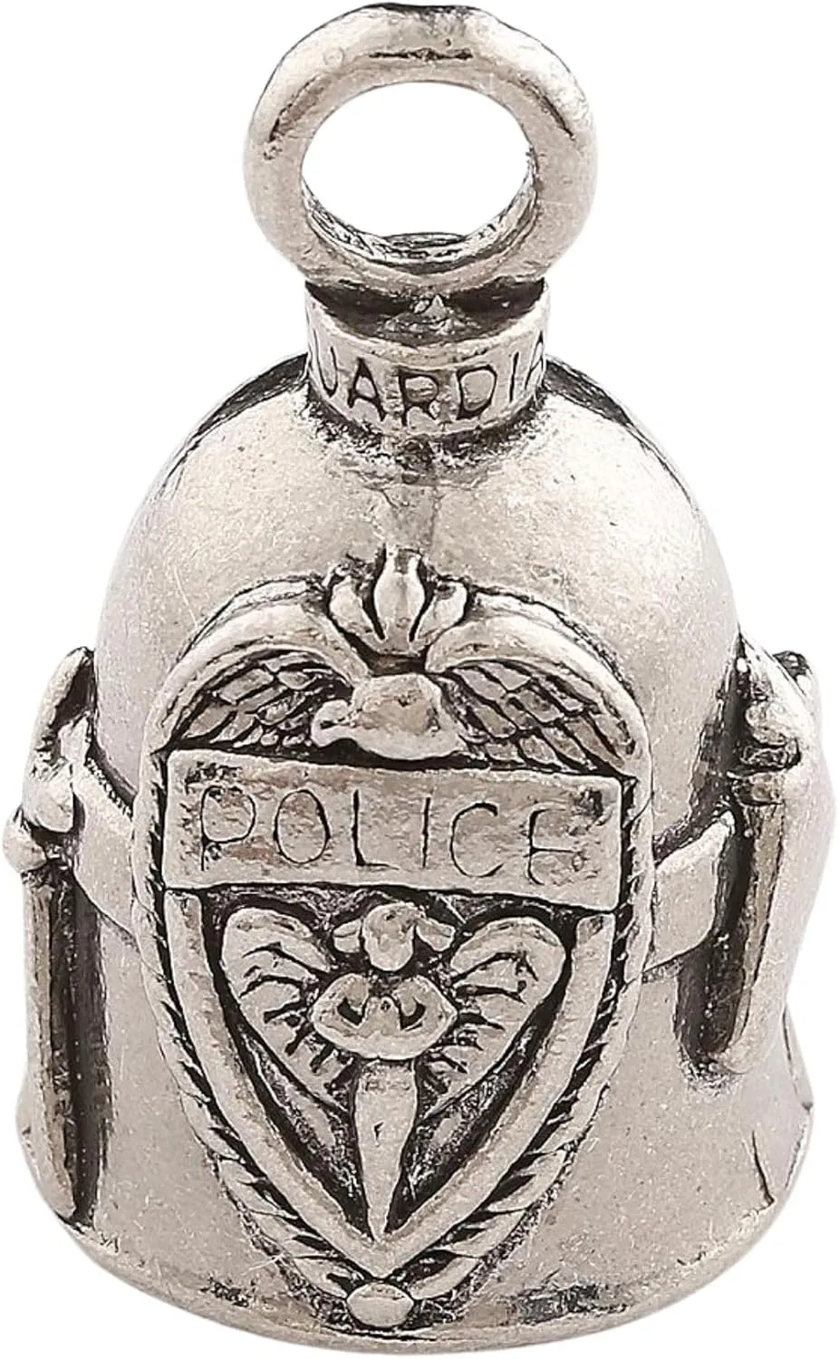 Guardian Bell Profession Good Luck Bell w/Keyring & Black Velvet Bag | Motorcycle Bell | Lead-Free Pewter | Made in USA