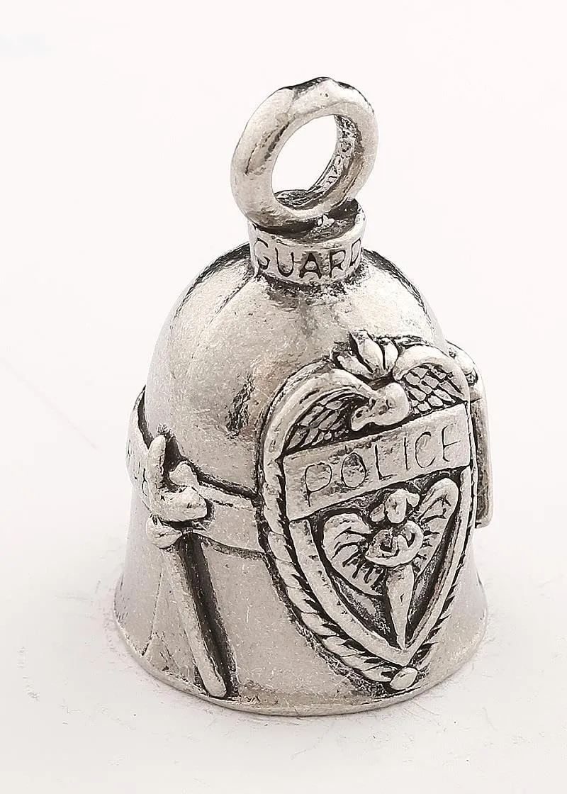 Guardian Bell Profession Good Luck Bell w/Keyring & Black Velvet Bag | Motorcycle Bell | Lead-Free Pewter | Made in USA