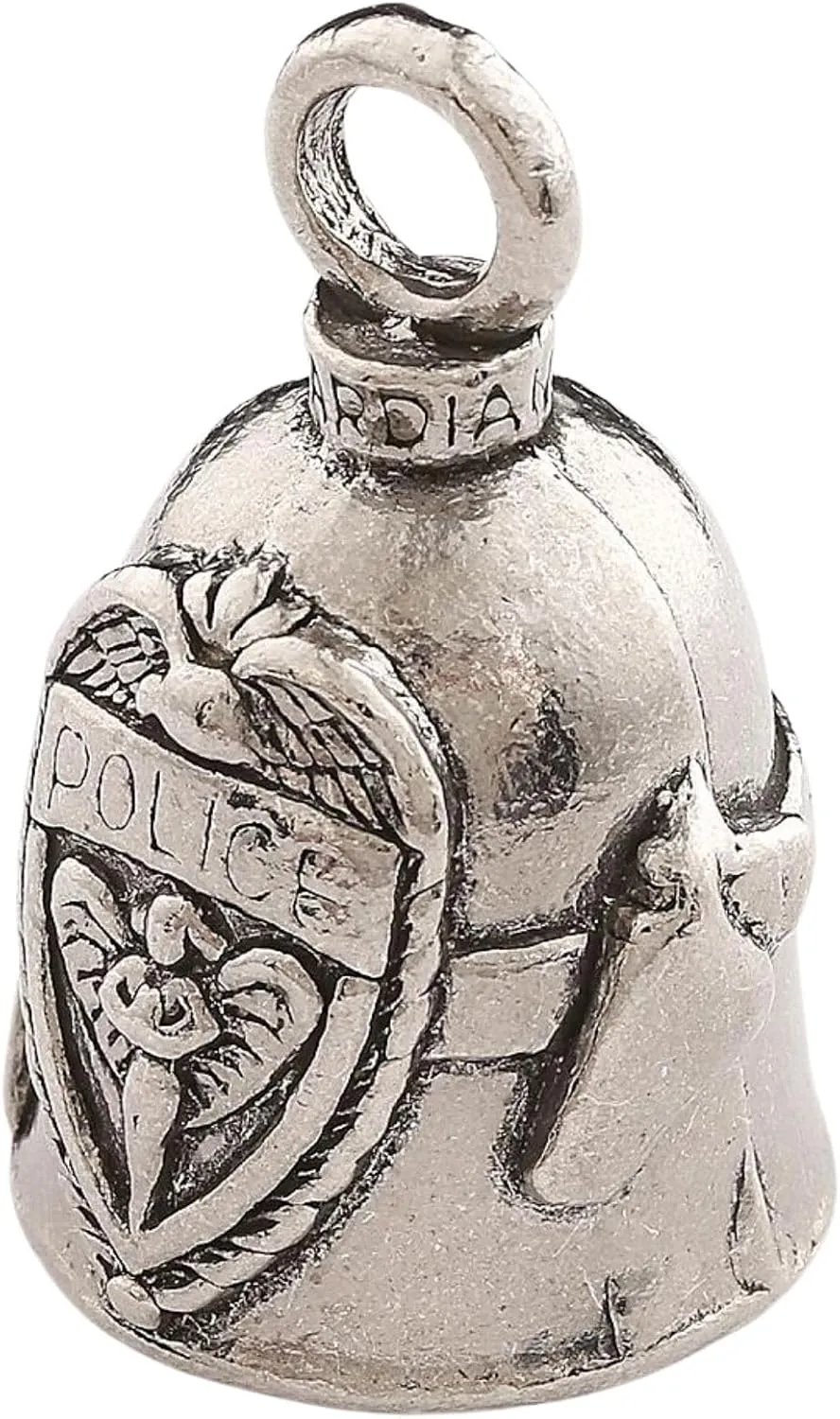 Guardian Bell Profession Good Luck Bell w/Keyring & Black Velvet Bag | Motorcycle Bell | Lead-Free Pewter | Made in USA