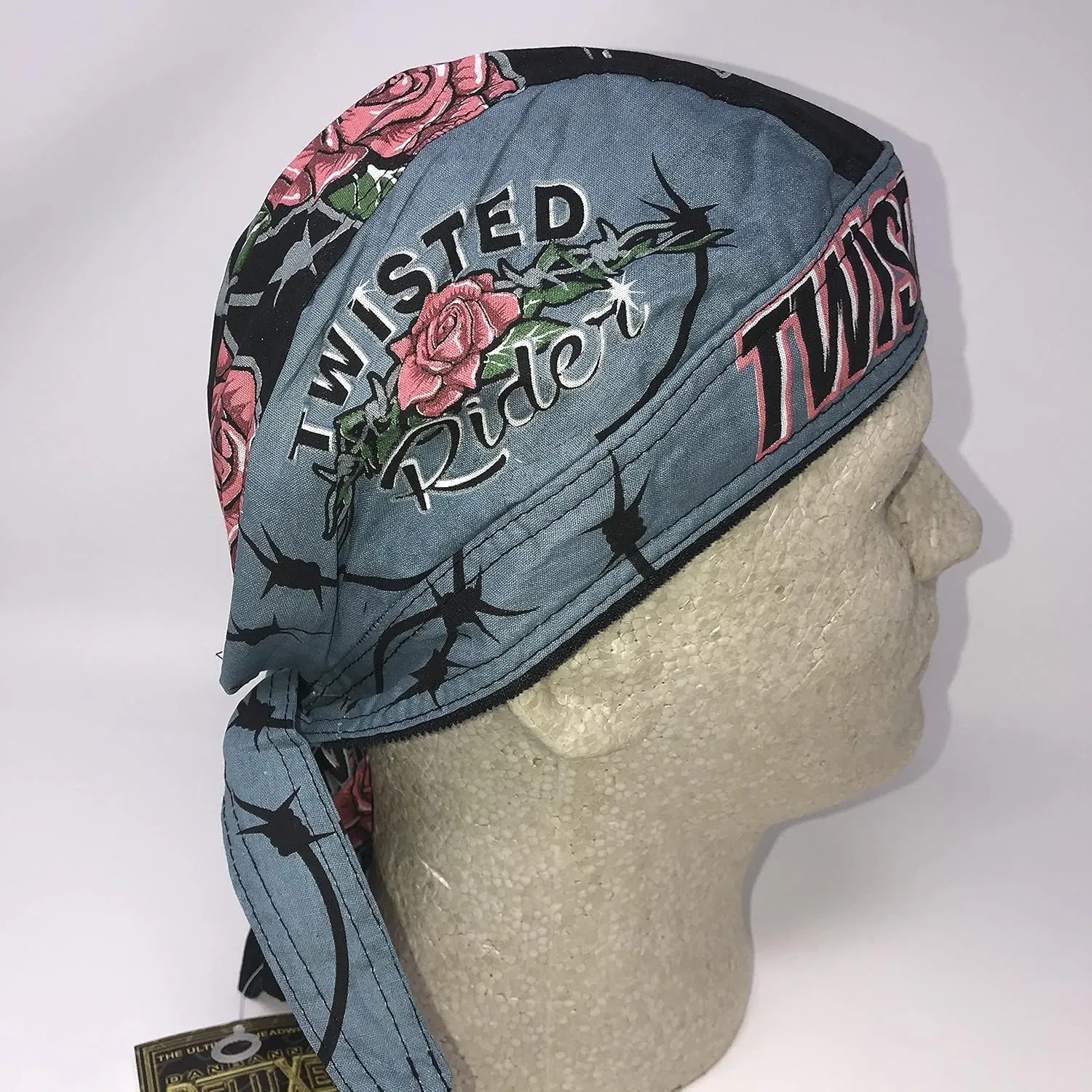 Head Wrap Durag Doo Rag Biker Skull Cap Hat Helmet Liner Moisture Wicking Sweatband