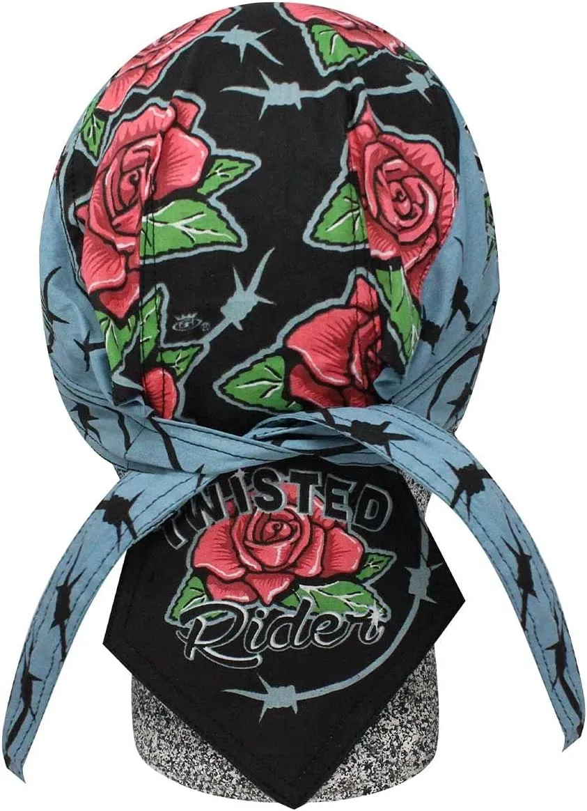 Head Wrap Durag Doo Rag Biker Skull Cap Hat Helmet Liner Moisture Wicking Sweatband