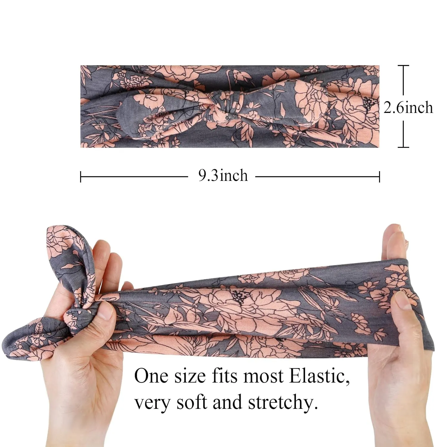 Huachi 12 Pack Bow Headbands for Women Elastic Hair Band Headwraps Knotted Headband Rabbit Ears Turban Fashion Sport Cute Hair Accessories