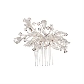 Jewelled Laurel Leaf Comb