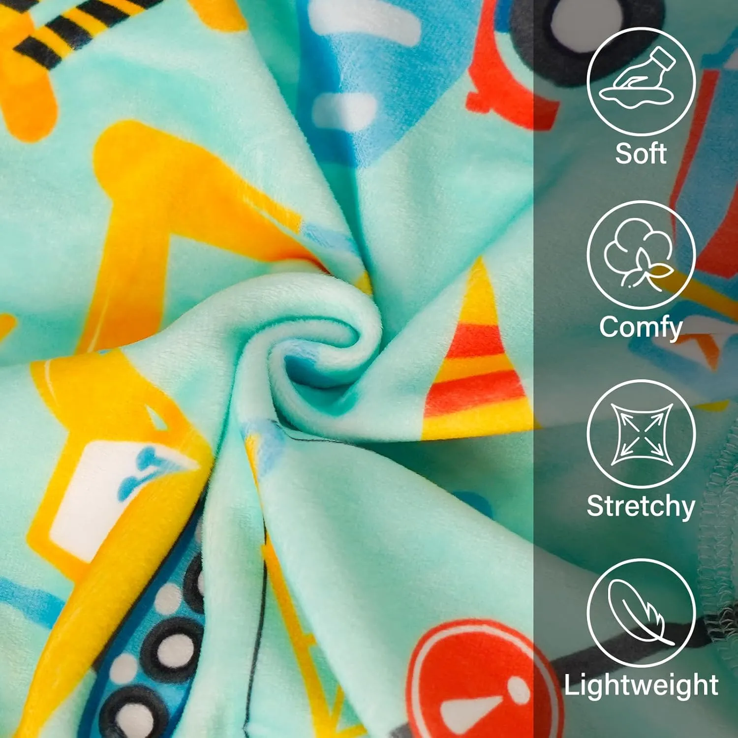 KYEESE Dog Pajamas Velvet Dog Pajamas Small Sized Dogs Soft Dogs Clothes Pjs with Construction Vehicles Pattern Stretchy Pet Jammies Coat Comfy Pet Onesie Costume, X-Large