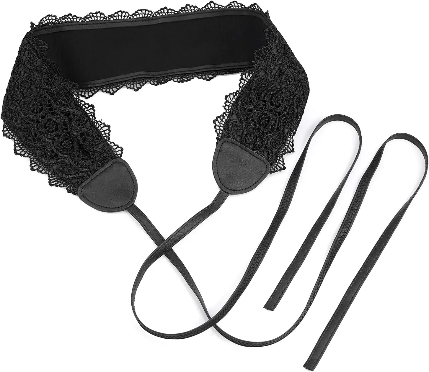 Lace-up Waist Belt Faux Leather Corset Belt Tie Wrap Bowknot Waistband for Women