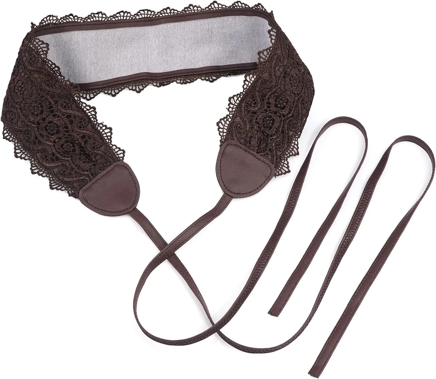 Lace-up Waist Belt Faux Leather Corset Belt Tie Wrap Bowknot Waistband for Women