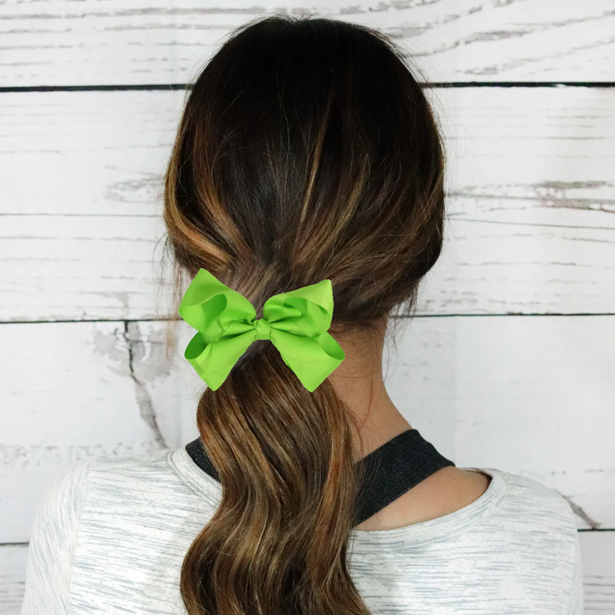 Lime Classic Hair Bow
