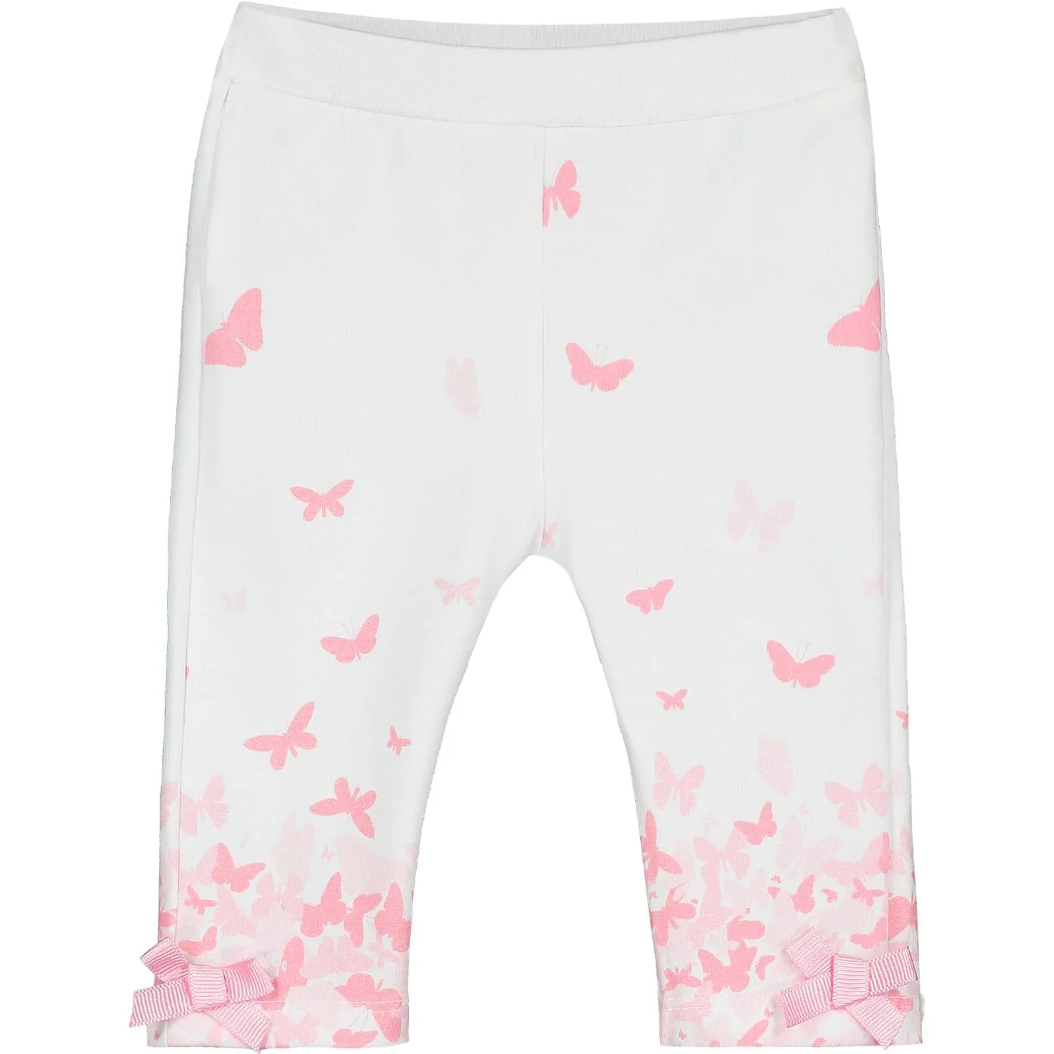 LITTLE A - Davina Butterfly Print Leggings Set - White