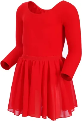 Magic Town Long Sleeve Leotards Dance Dress for Girls Toddler Leotard Ballet Skirt