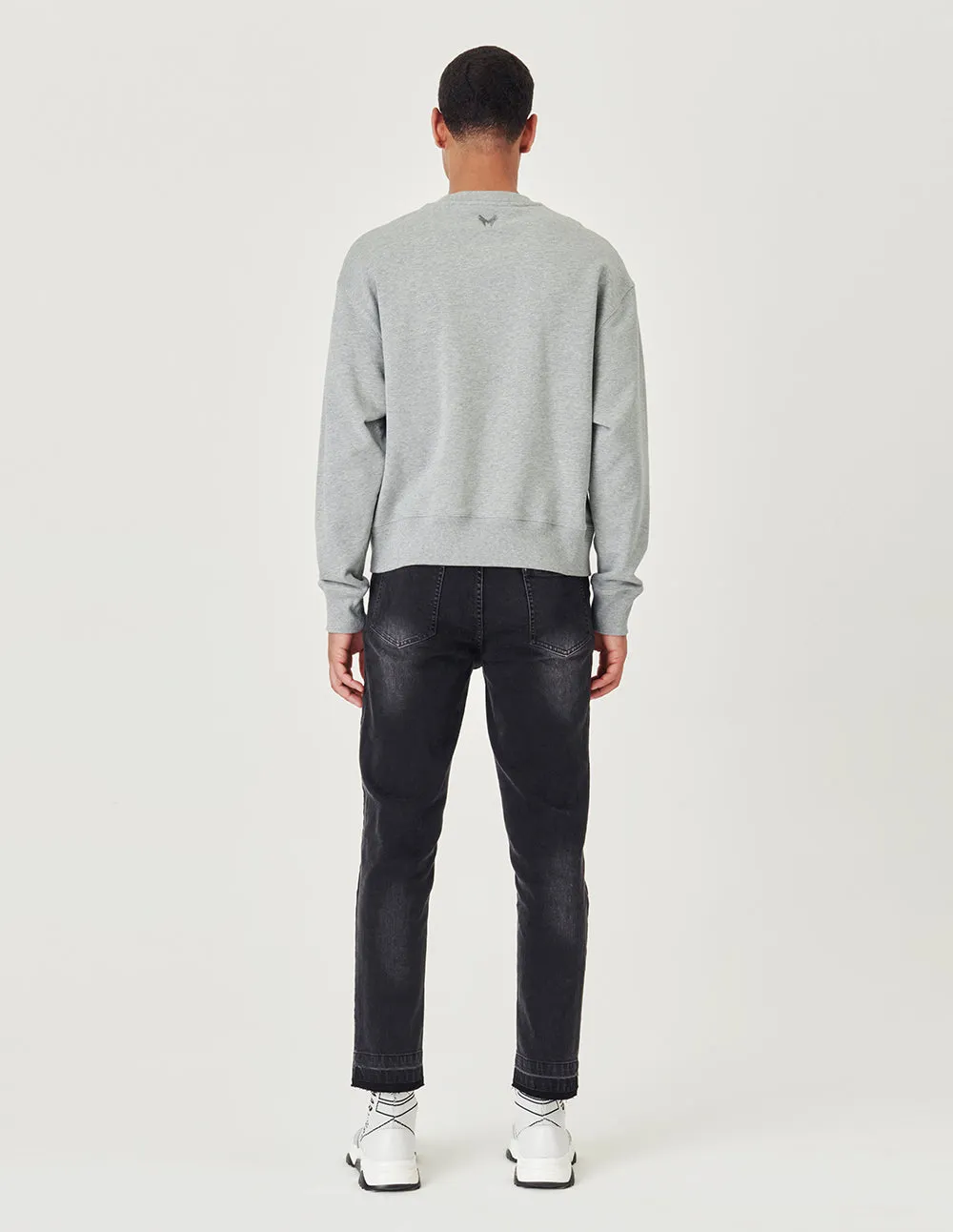 MARK FAST Round neck MF logo embroidery top