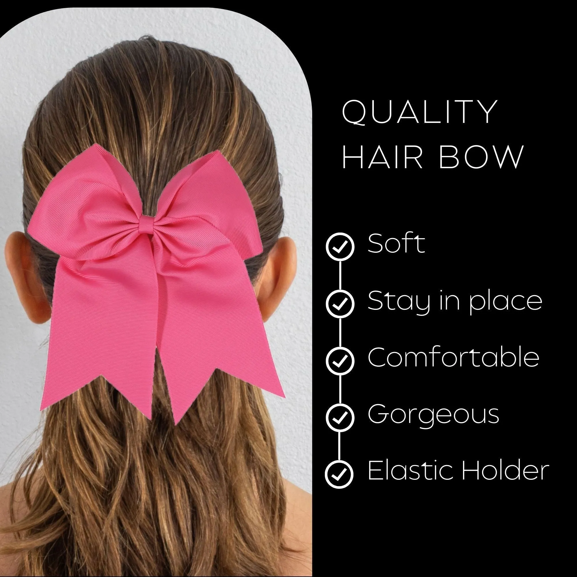 Medium Pink Cheer Bow