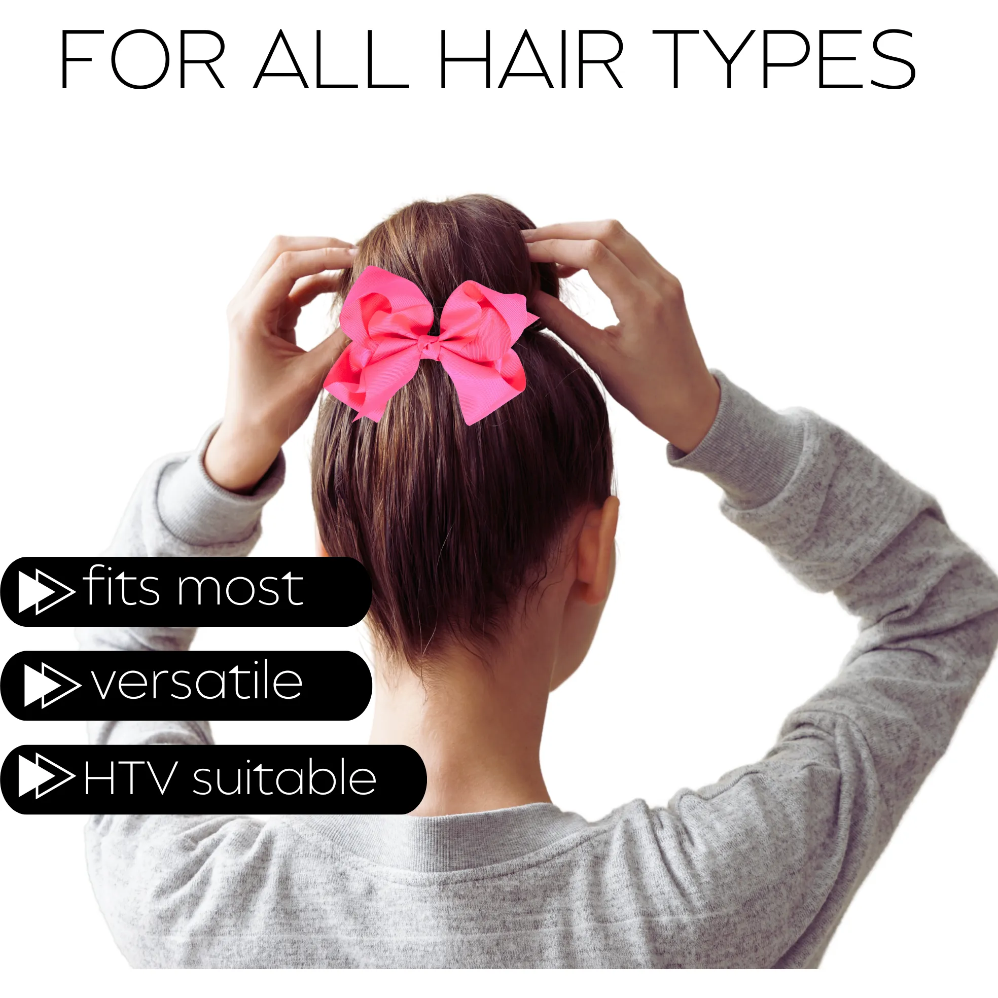 Medium Pink Classic Hair Bow