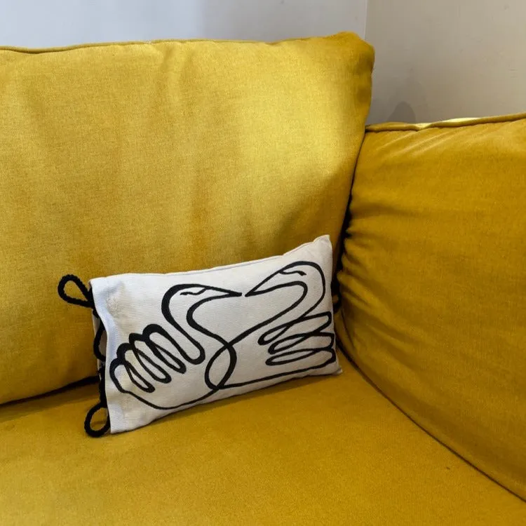 MINI BOWS scrap painted pillow